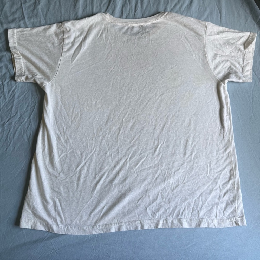 Mighty Fine White Tee with Multicolor Butterfly Print - Picture 2 of 5